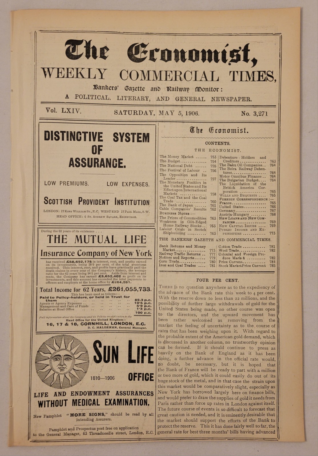 The Economist, Weekly Commercial Times - Saturday, May 5, 1906