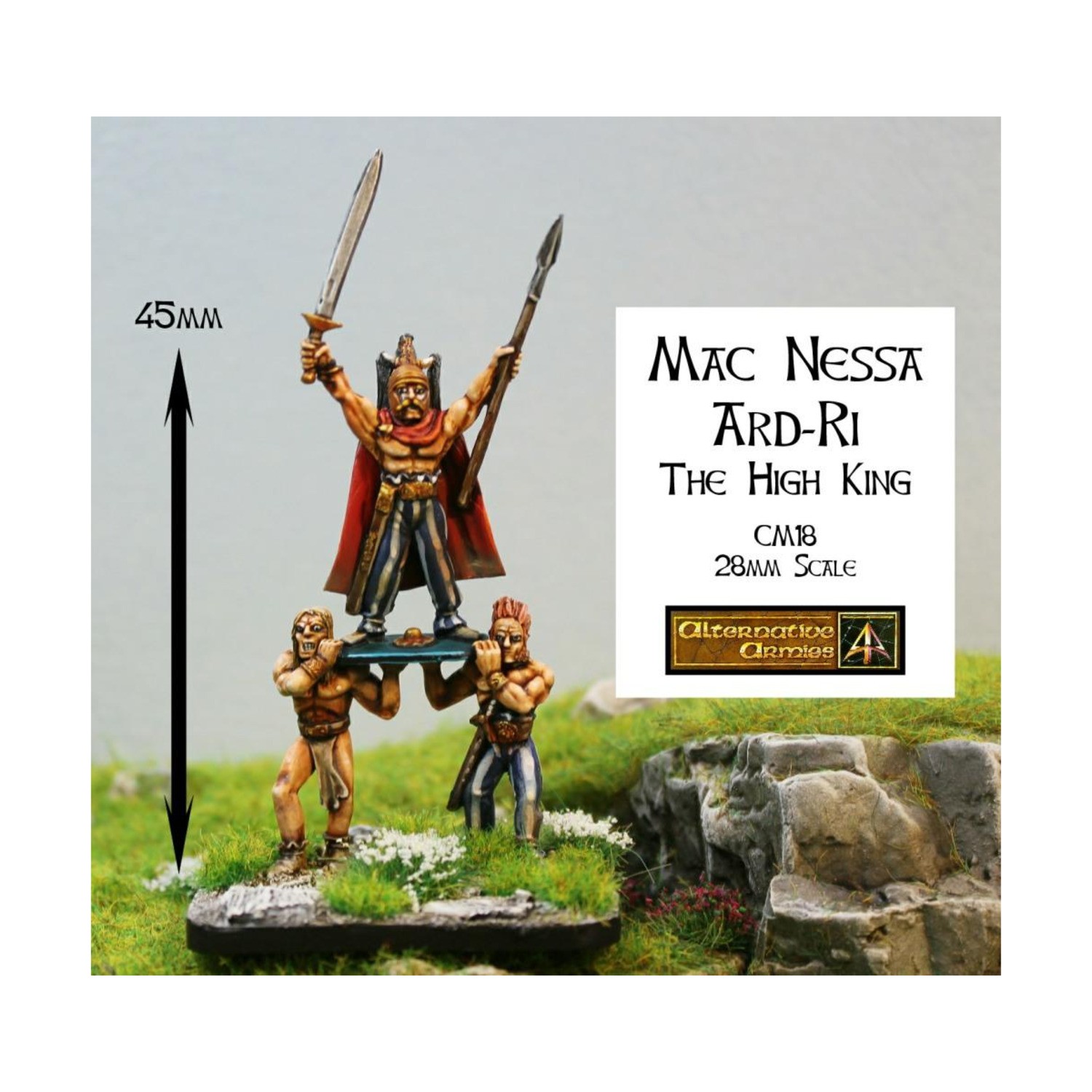 Alternative Armies Mini 28mm Mac Nessa Ard-Ri the High King Pack New
