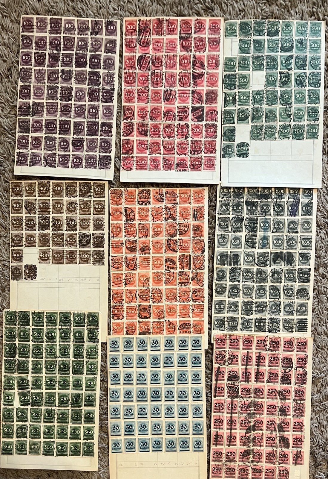 GERMANY MINT AND USED STAMP DEALER ACCUMULATION WORLD WAR I OVPTS