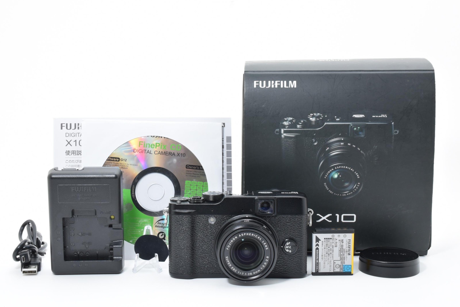 [Almost Unused] Fuji Fujifilm X10 Black Compact Digital Camera 12.0MP From JAPAN