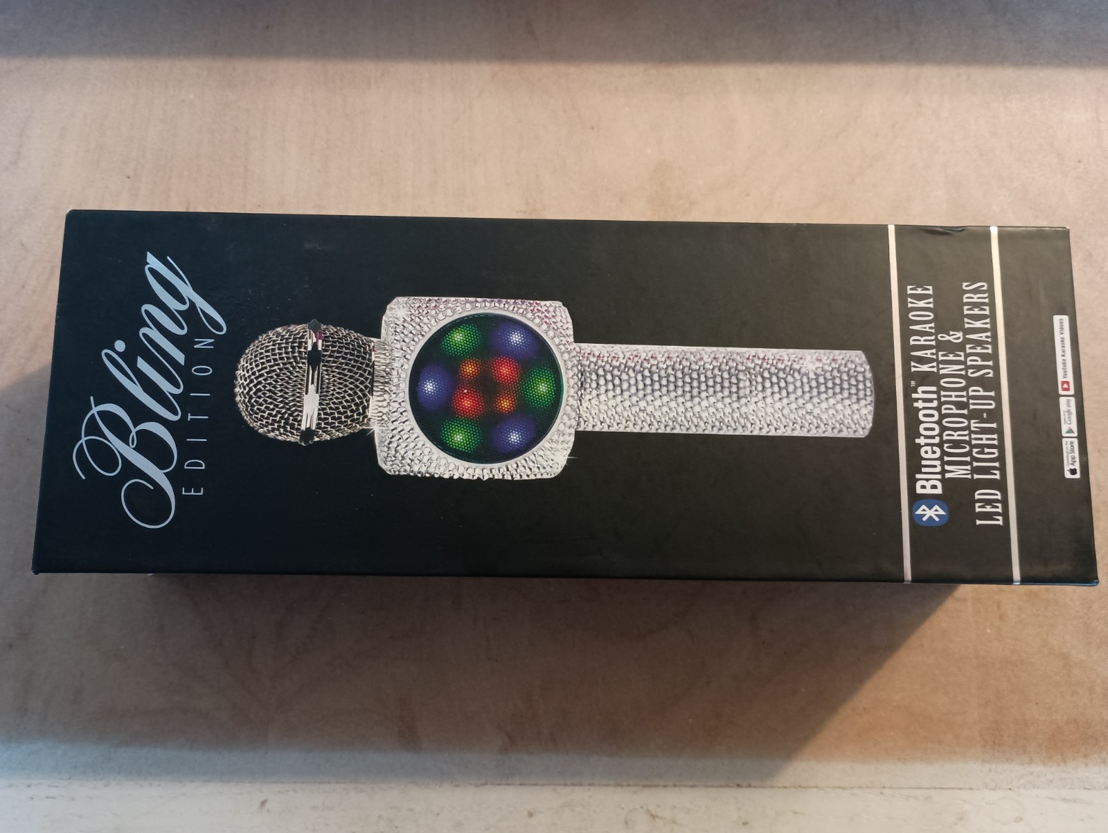 Bling Rainbow Collection Sing Along Bluetooth Wireless LED Microphone Karaoke