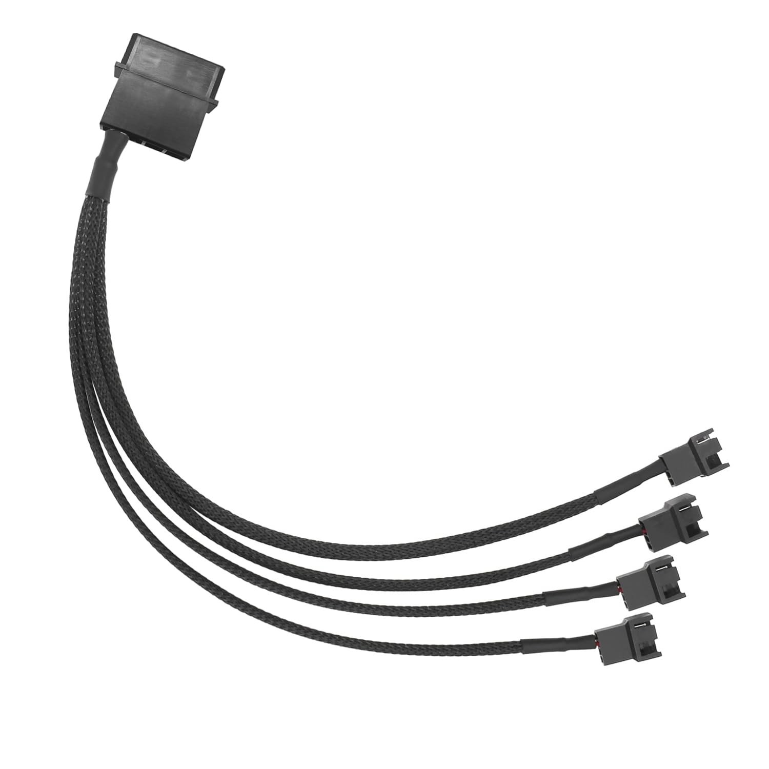 Gavemi Molex to 4 Pin Fan Adapter for 3 4 PC Case 12V Cooling Black 