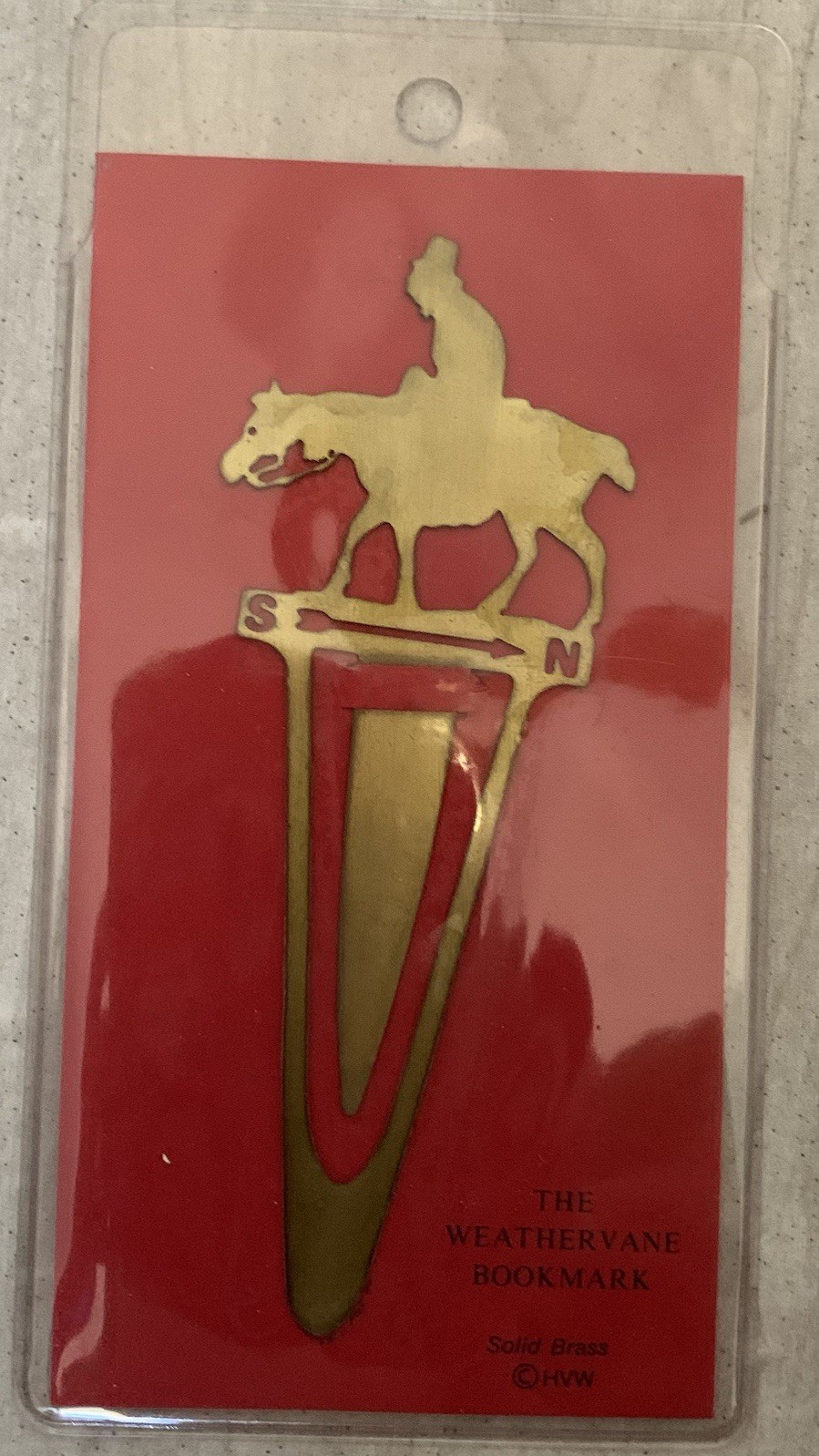 WEATHERVANE BOOKMARK Housatonic Valley Workshop solid brass colonial