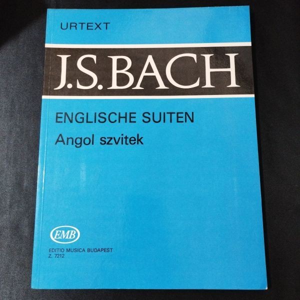 Sheet Music Piano Solo Bach British Suite Musica Budapest Office Shelf NPA3