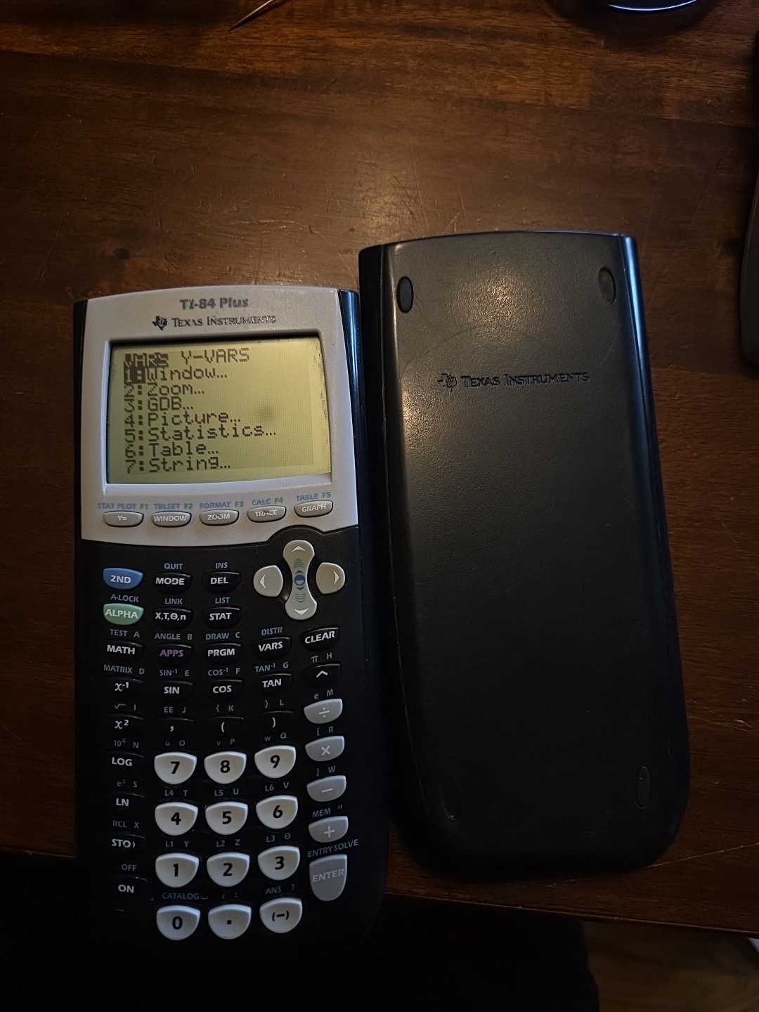 Texas Instruments TI-84 Plus Graphing Calculator - Black White w/ Cover