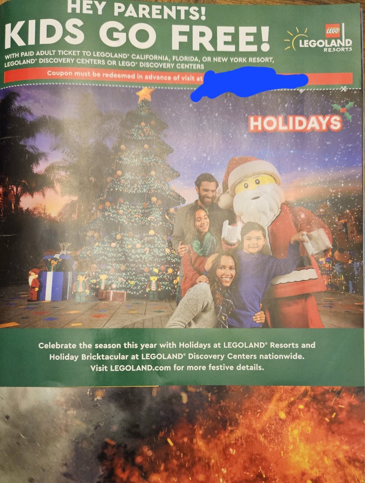 Legoland Kids Go Free w/paid Adult CA FL NY Discovery Centers 12/31/2024 e-deliv