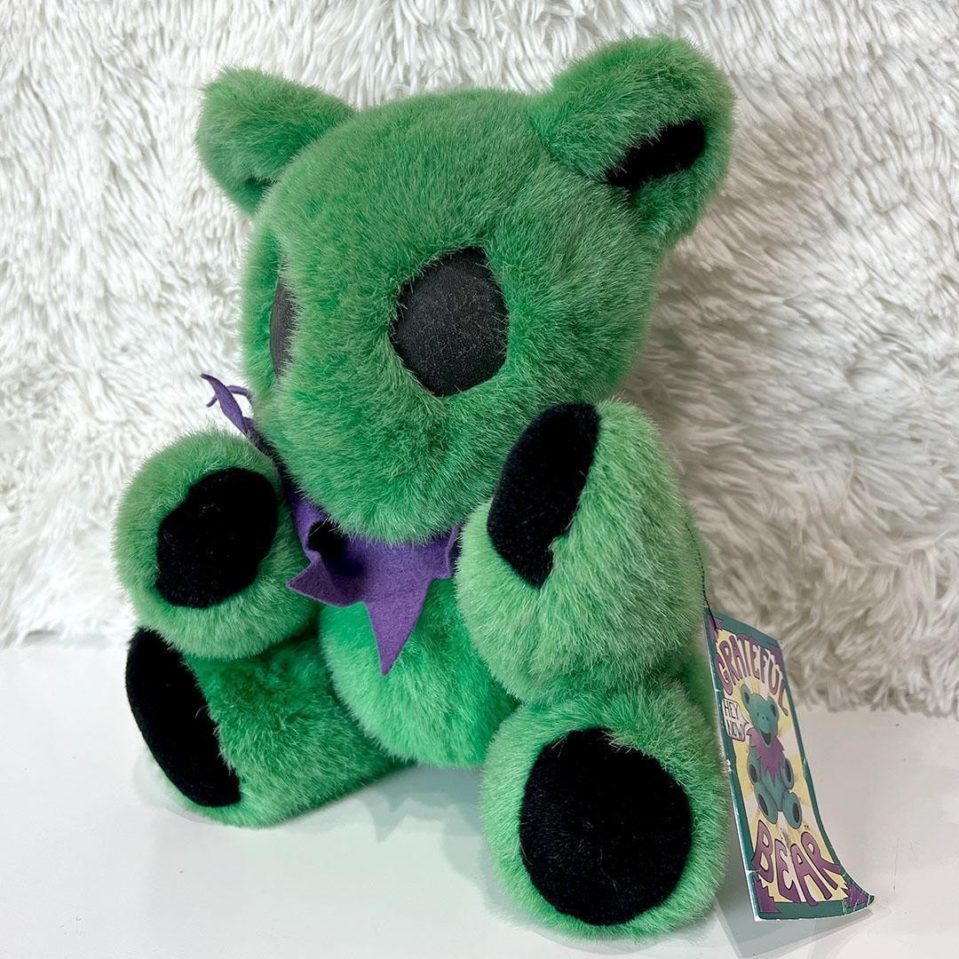 Grateful Dead Bear Alien 12-inch Vintage Plush Toy, Steven Smith, Green
