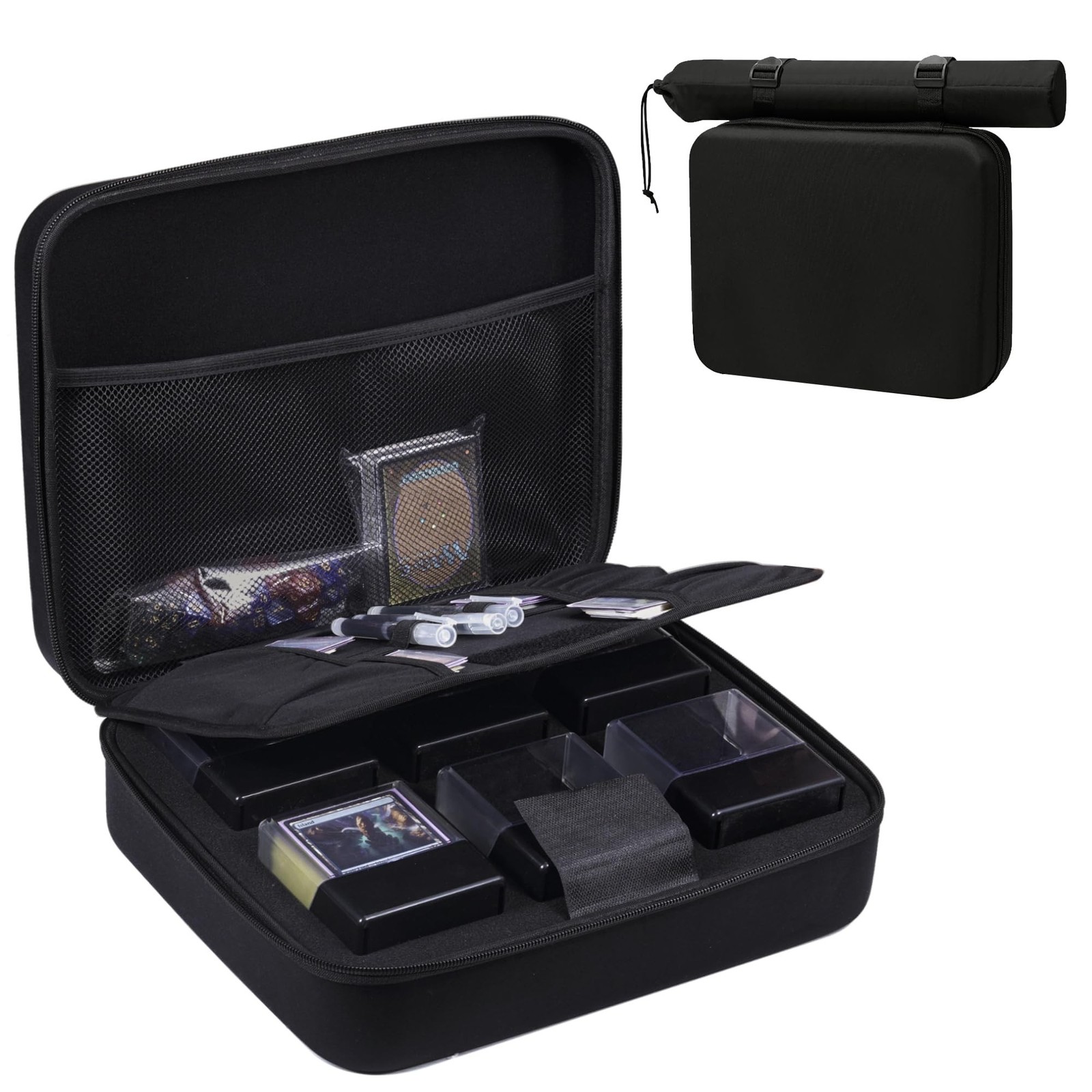 Trading Card Deck Boxes with Portable Organizer Case. Card Storage Box for Ma...