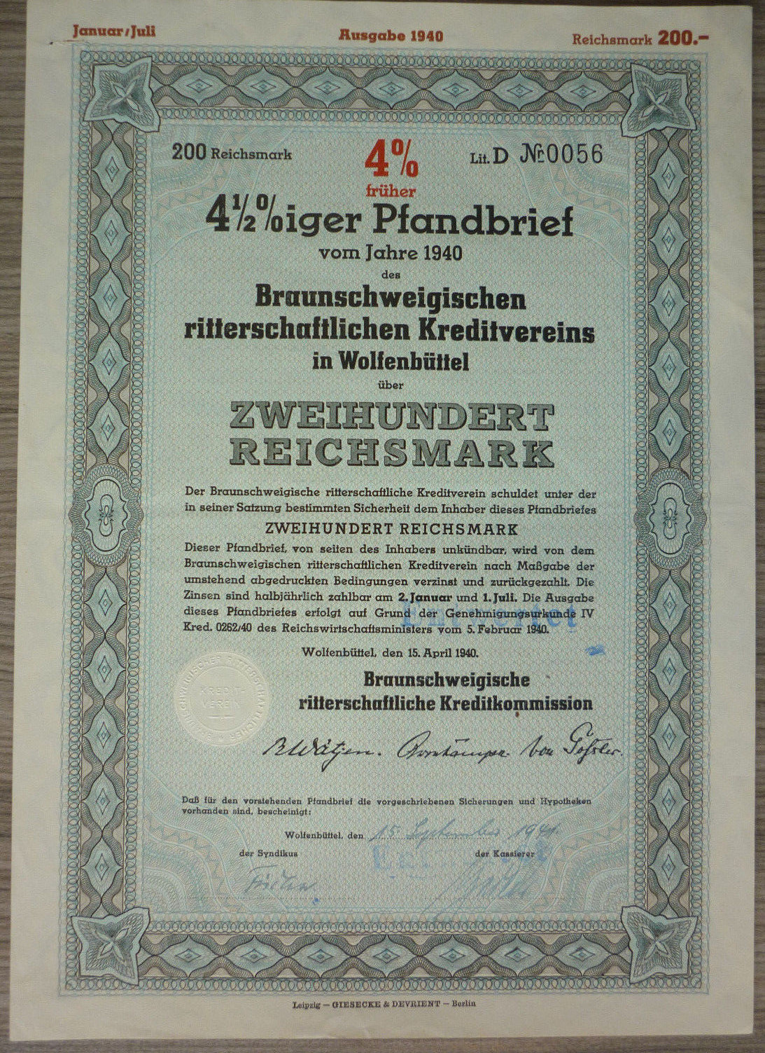 Share, Braunschweig 1940 (Art.3226)