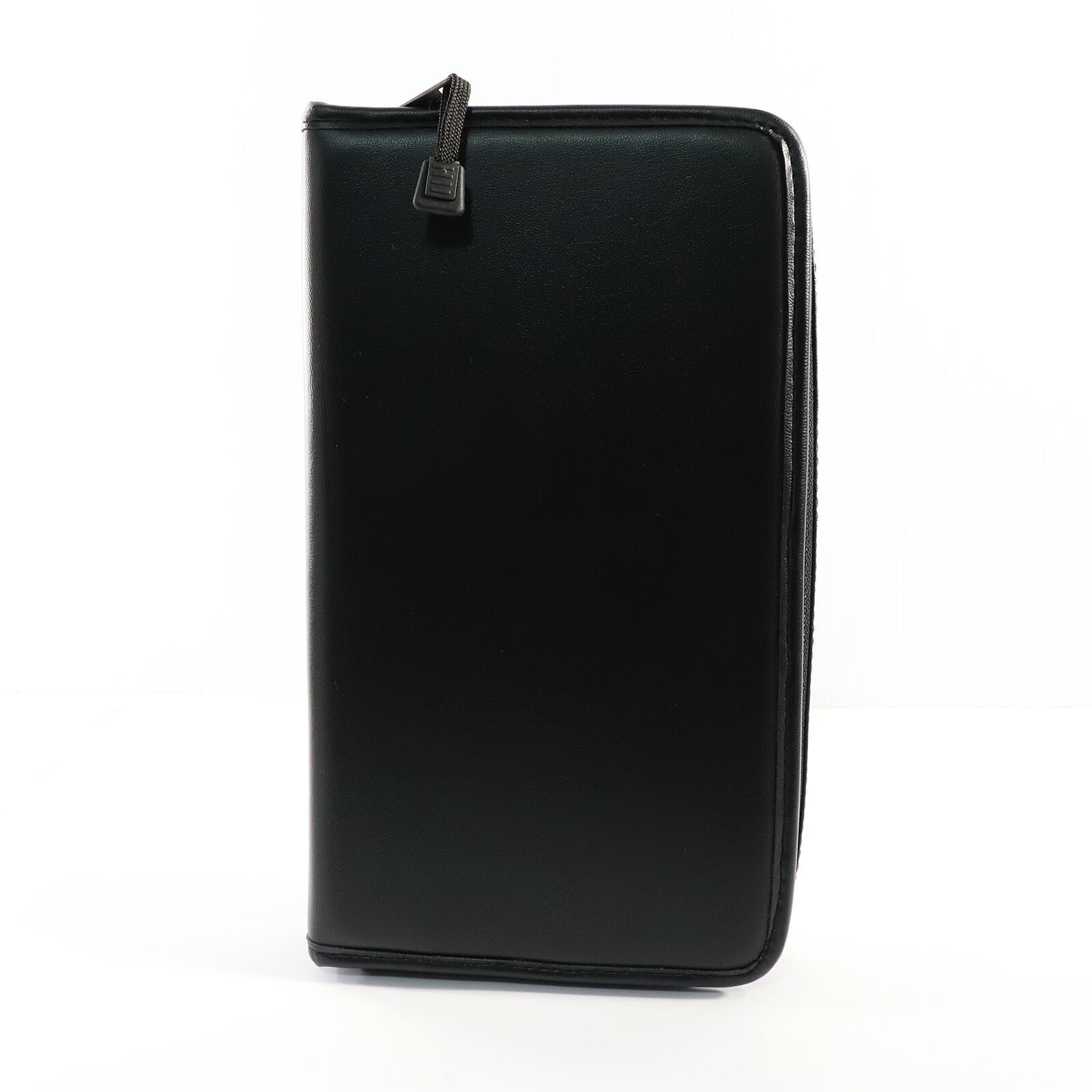 Fellowes 32 CD DVD Game Disc Storage Case Zip Travel Wallet Black Faux Leather