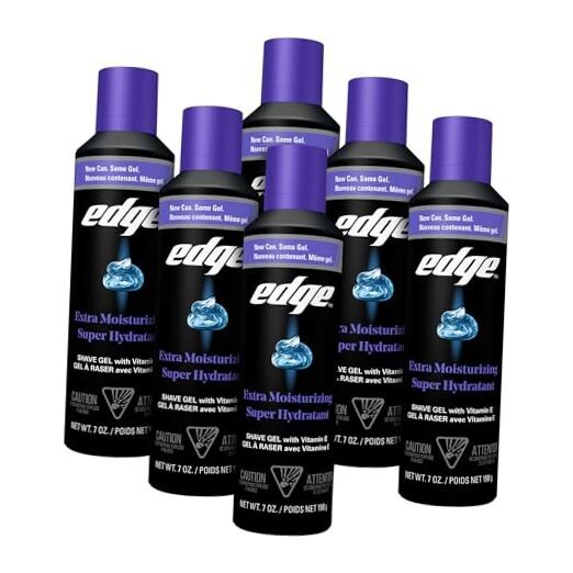  Shaving Gel for Men with Vitamin E, (6 Pack) - Shave Gel Extra Moisturizing