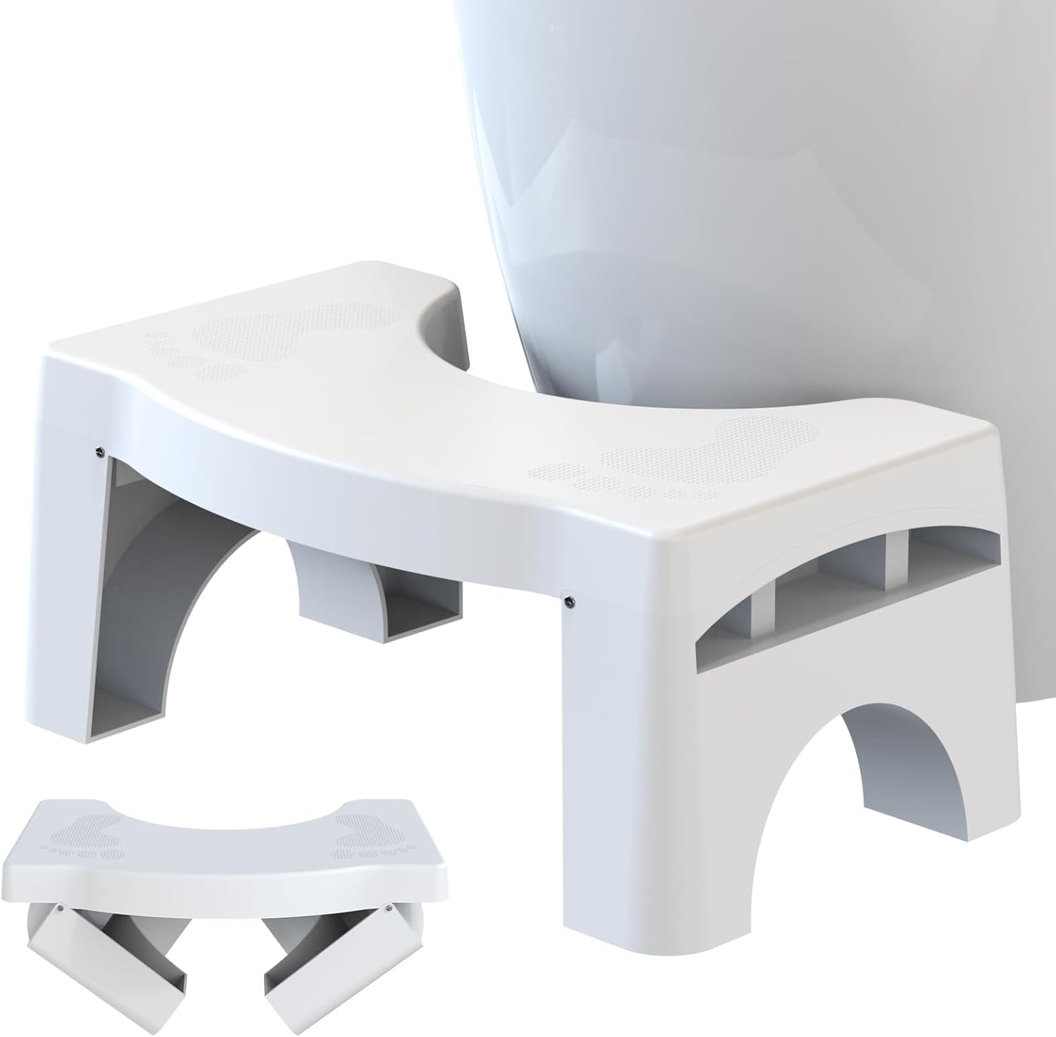 Foldable Toilet Stool 7" Heavy Duty Portable Potty Bathroom Non-Proof Pooping