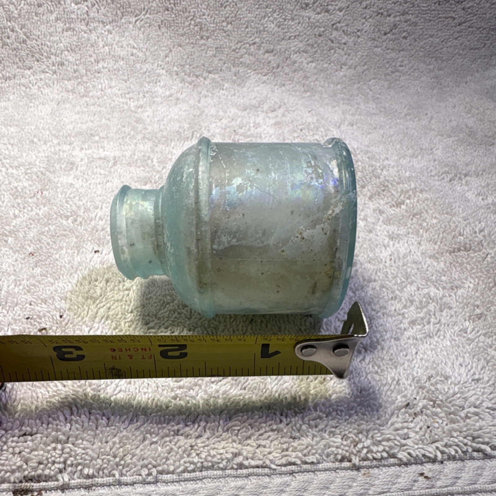 Antique Carter's Blue Glass Ink Bottle Pre-1900 Historical Collectible