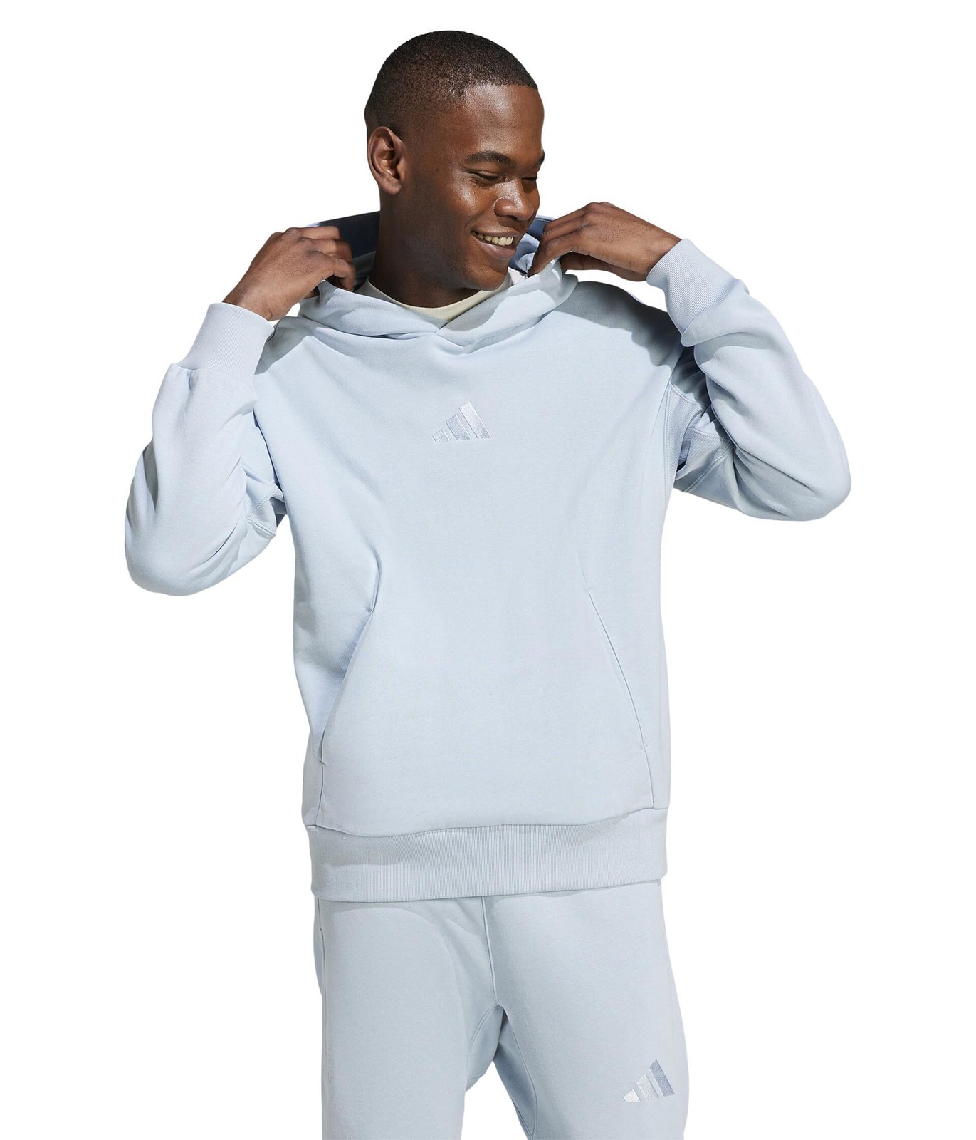 Adidas Mens All Szn Fleece Hoodie Wonder Blue Size XX-Large