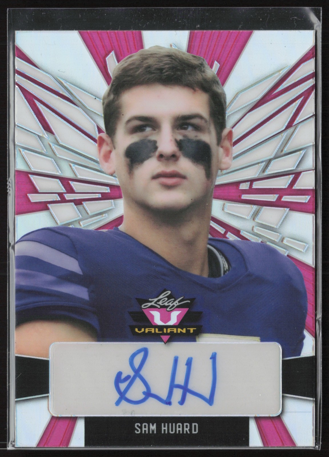 2022 Leaf Valiant Sam Huard Portrait Auto Pink /7 Texas Longhorns #PA-SH2