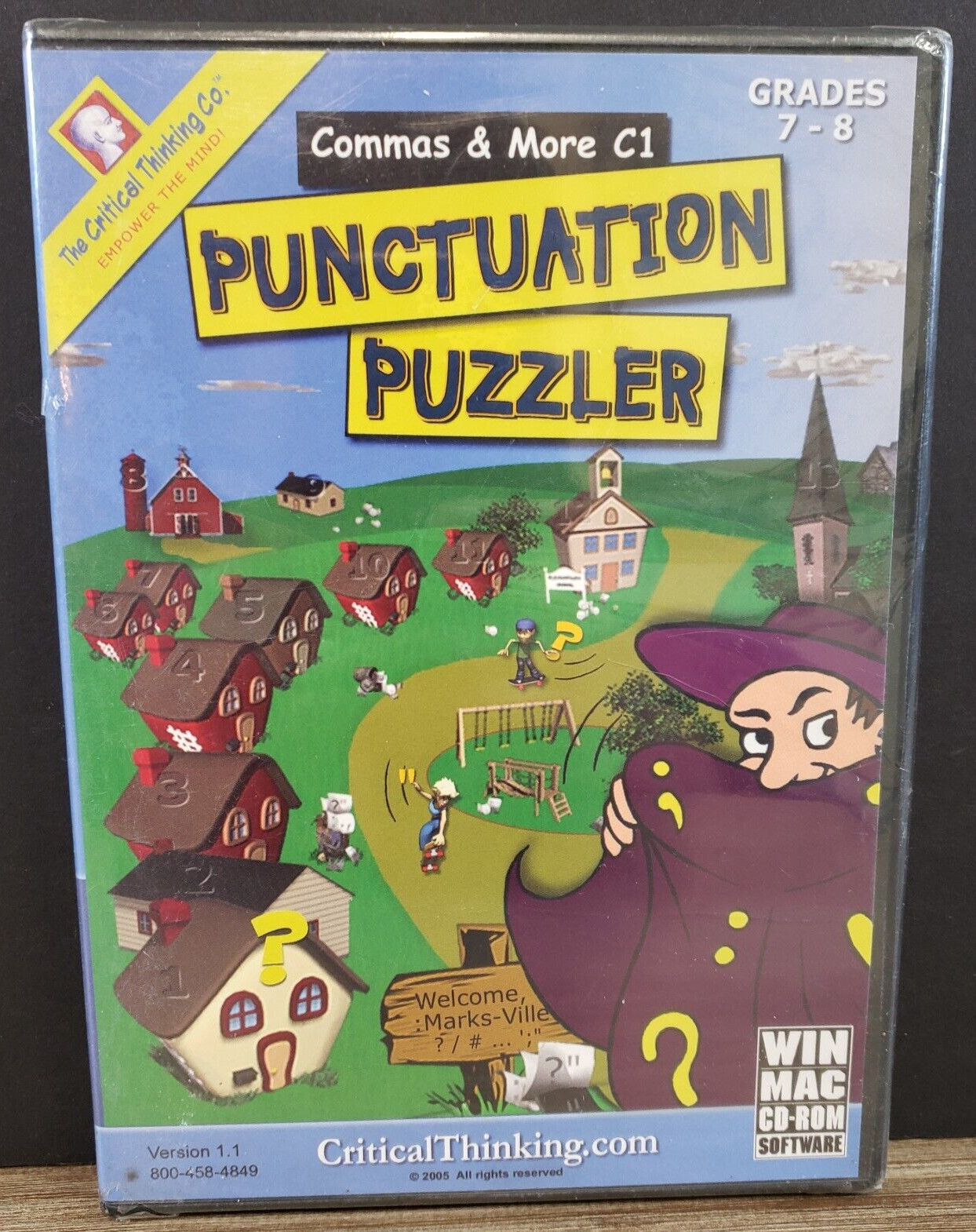 Punctuation Puzzler Commas & More C1 CD-ROM Mac Windows GRADES 7-8 NEW SEALED PC