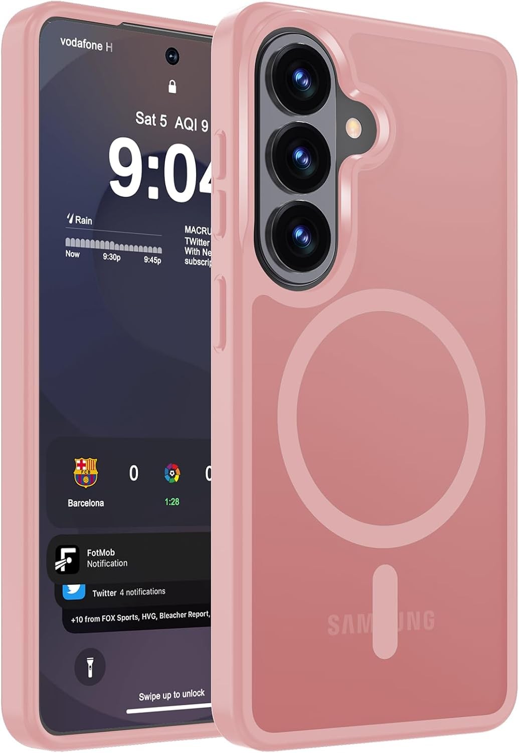 Magnetic Matte Case for Samsung Galaxy S26+ Plus Slim Translucent Pink