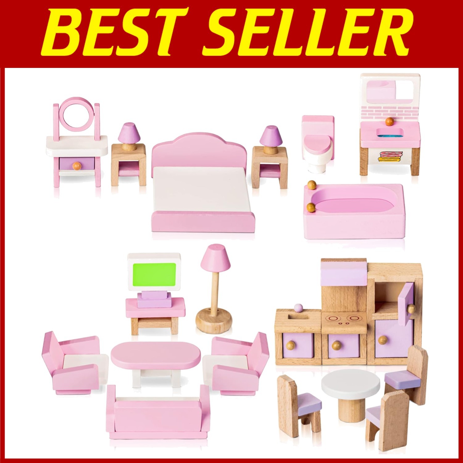 Safe & Durable Dollhouse Toy Furnishings