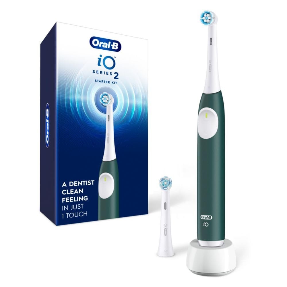 Starter Electric Toothbrush Kit Oral B iO Series 2 Forest Green Rechargeable
