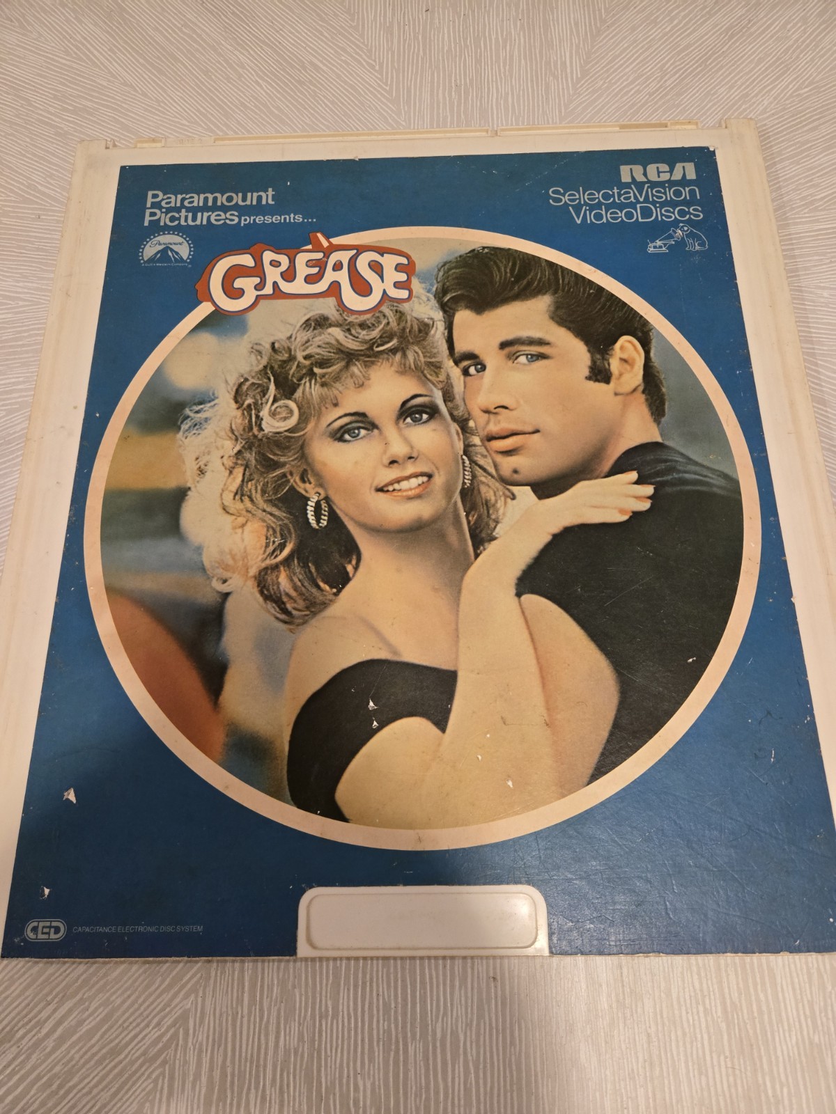 Grease CED VideoDisc RCA SelectaVision Movie John Travolta Olivia Newton 1978