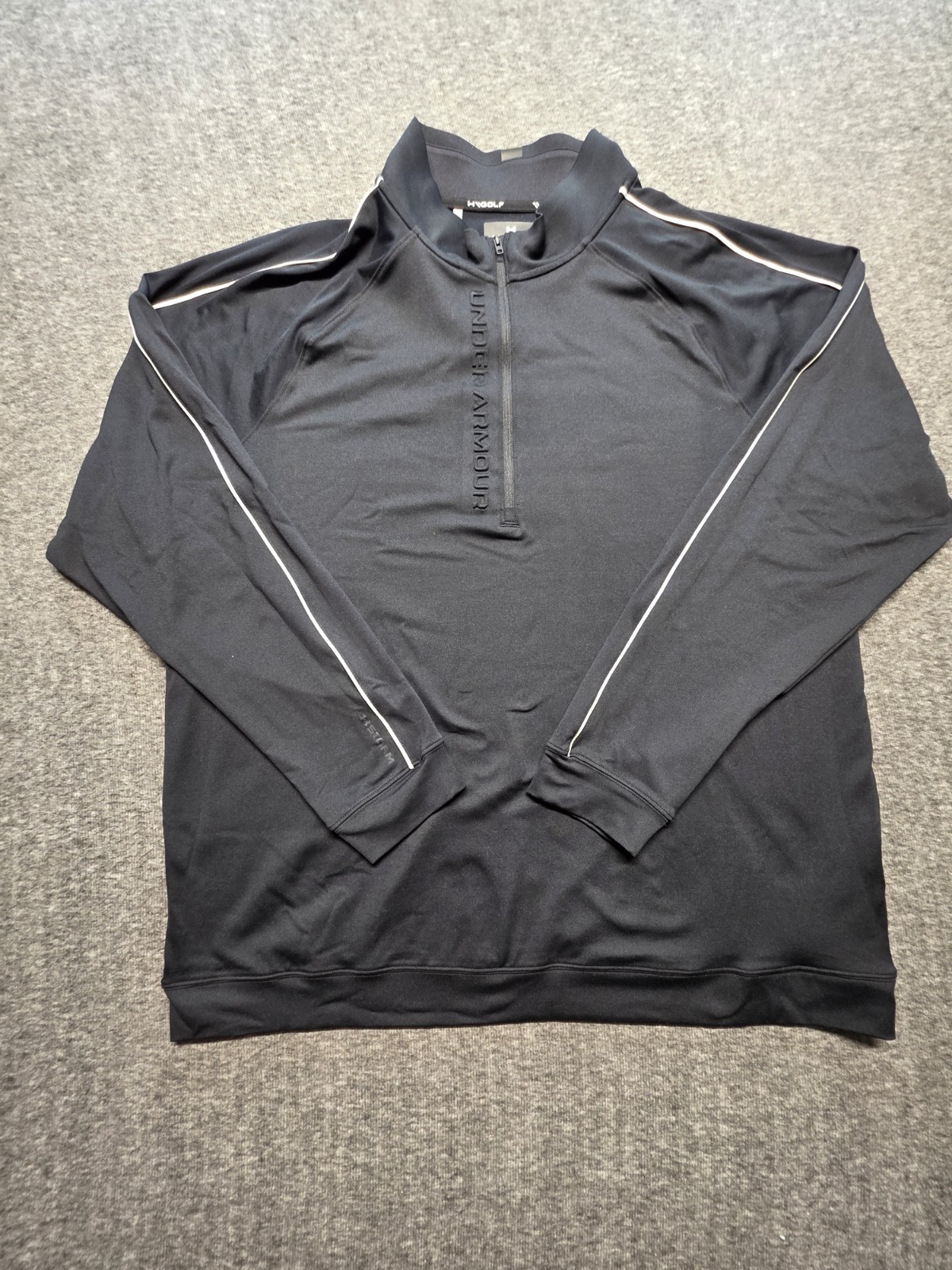 Under Armour Golf UA Mens Storm Midlayer HZ Pullover Size 2XL 1/4 Zip Black