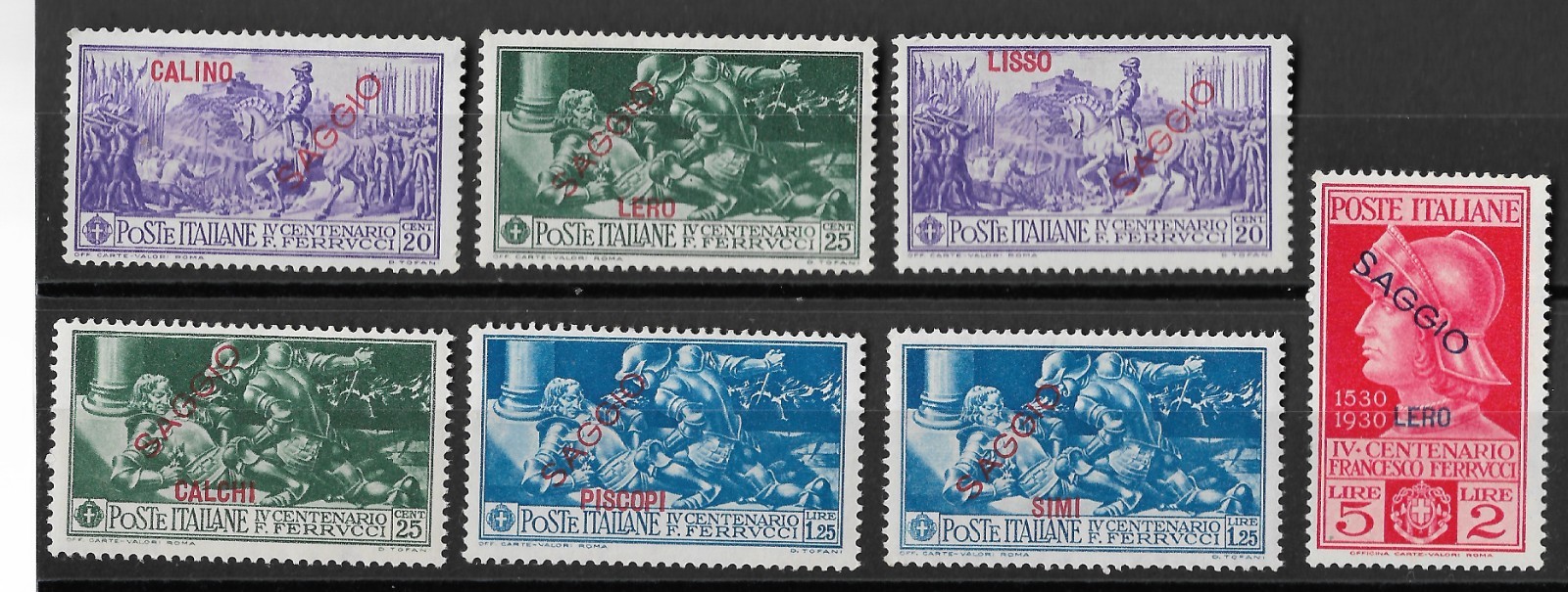 (Z006) Kingdom 1930 Ferrucci Overprinted X the Colonies with Writing ''WISE''