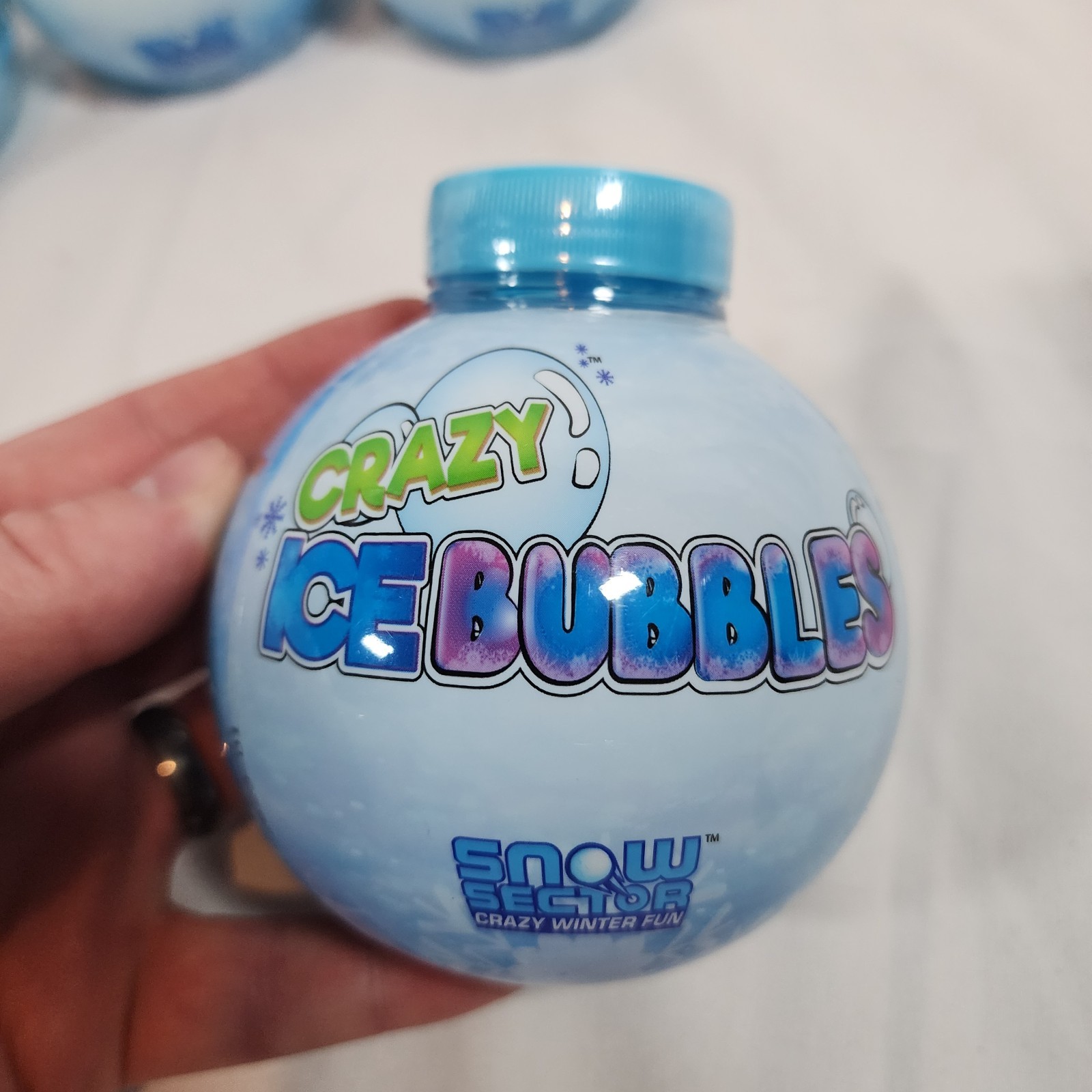 Snow Sector - CRAZY ICE BUBBLES-Bubble Solution w/ Wand for Winter-5 Bottles B-7