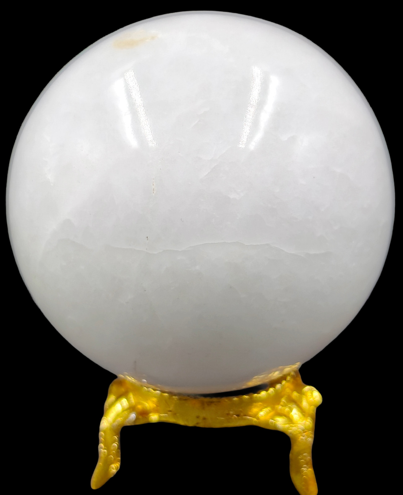 55MM Beautiful White Jade Sphere Ball Chakra Stone Metaphysical Healing Ball