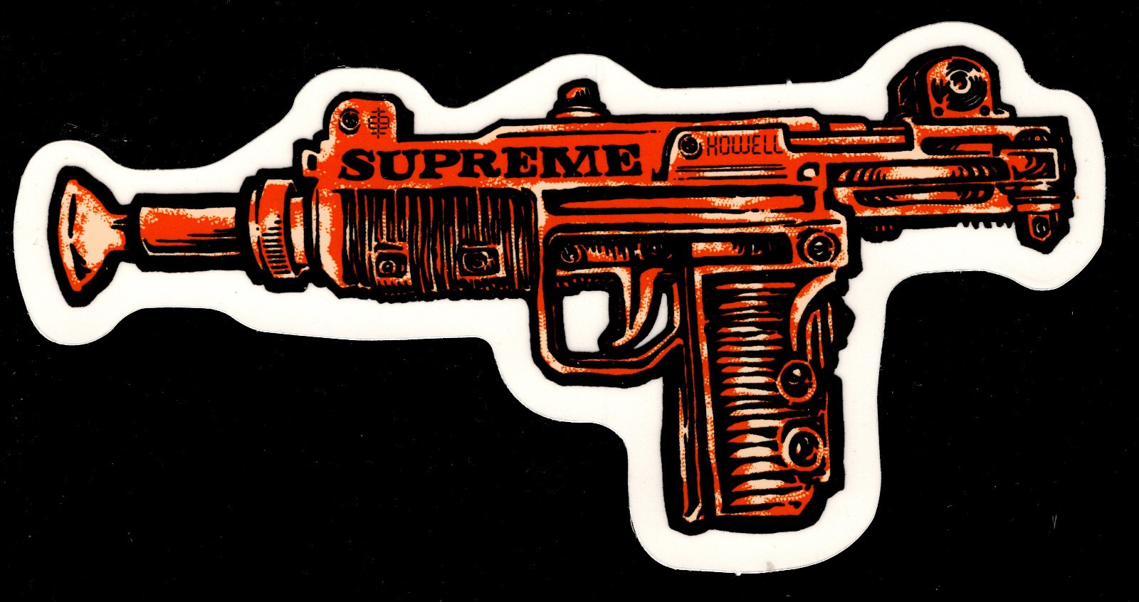 Supreme Uzi Orange Andy Howell Sticker SS19 (2019) - 100% Authentic