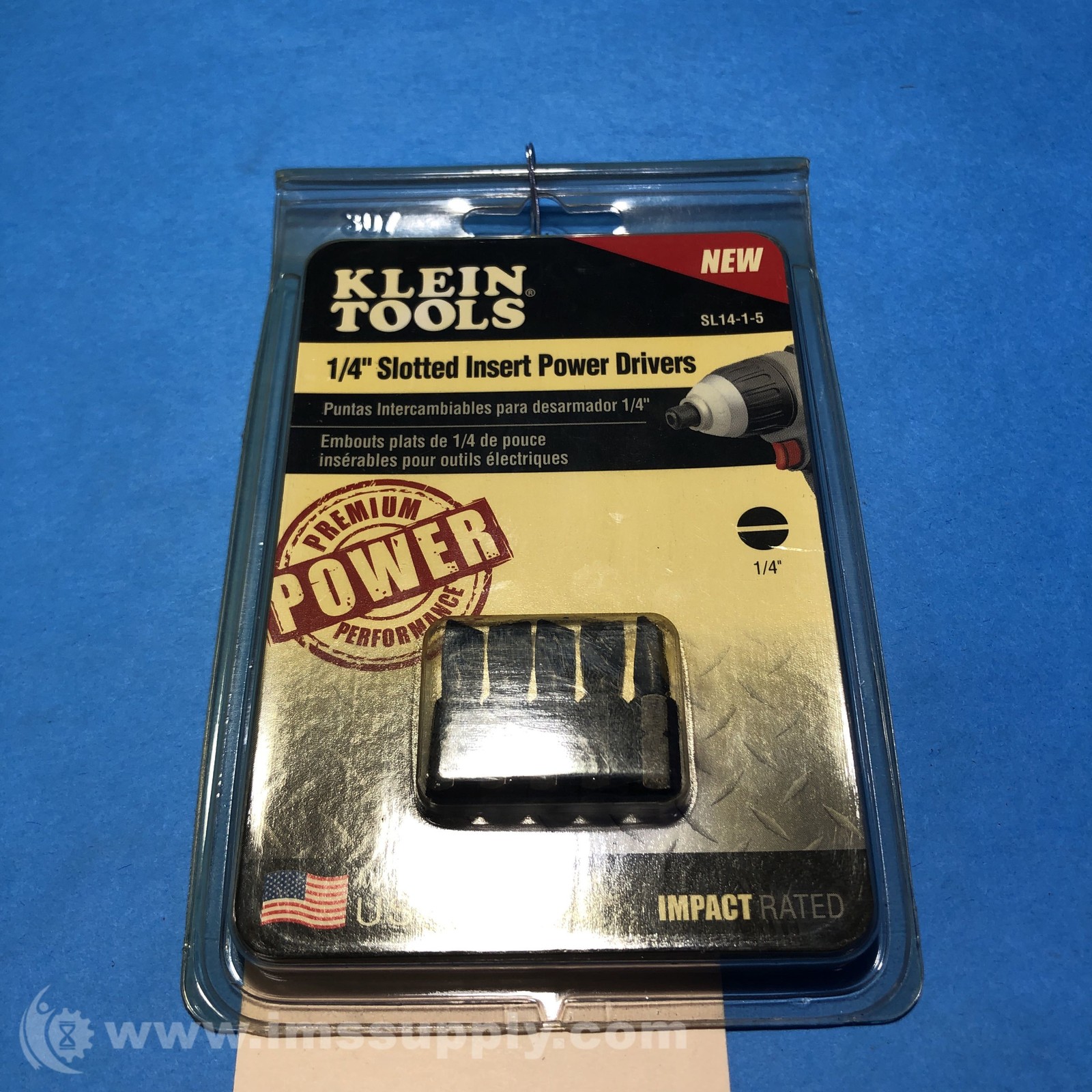 Klein Tools SL14-1-5 Pack of 5 Power Driver Bits FNFP