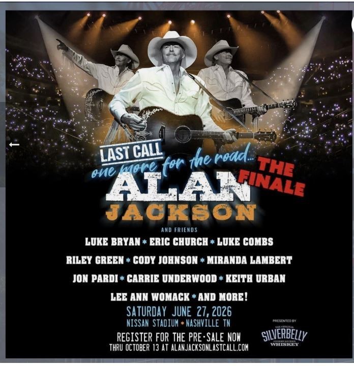 Alan Jackson Last Call 2026 Elevated Hotel Package w/Welcome Party Access for 3!