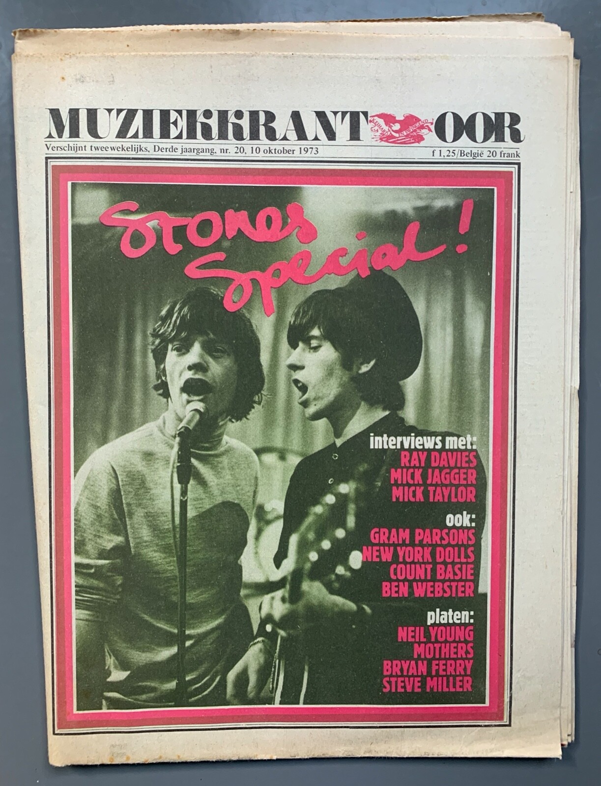 THE ROLLING STONES 1973 DUTCH MUSIC MAGAZINE NEW YORK DOLLS LOU REED BERLIN