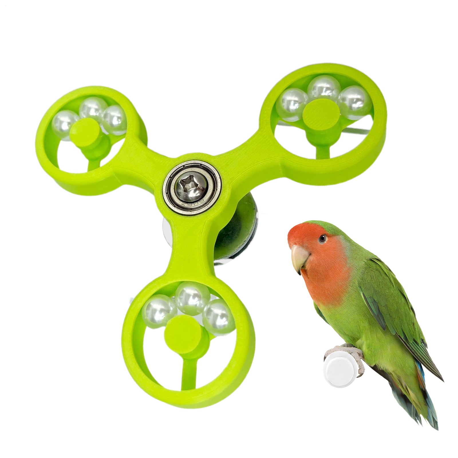 Bird Toys Interactive Rotating Bird Cage Accessories Parrot Toys Spinner Wheel