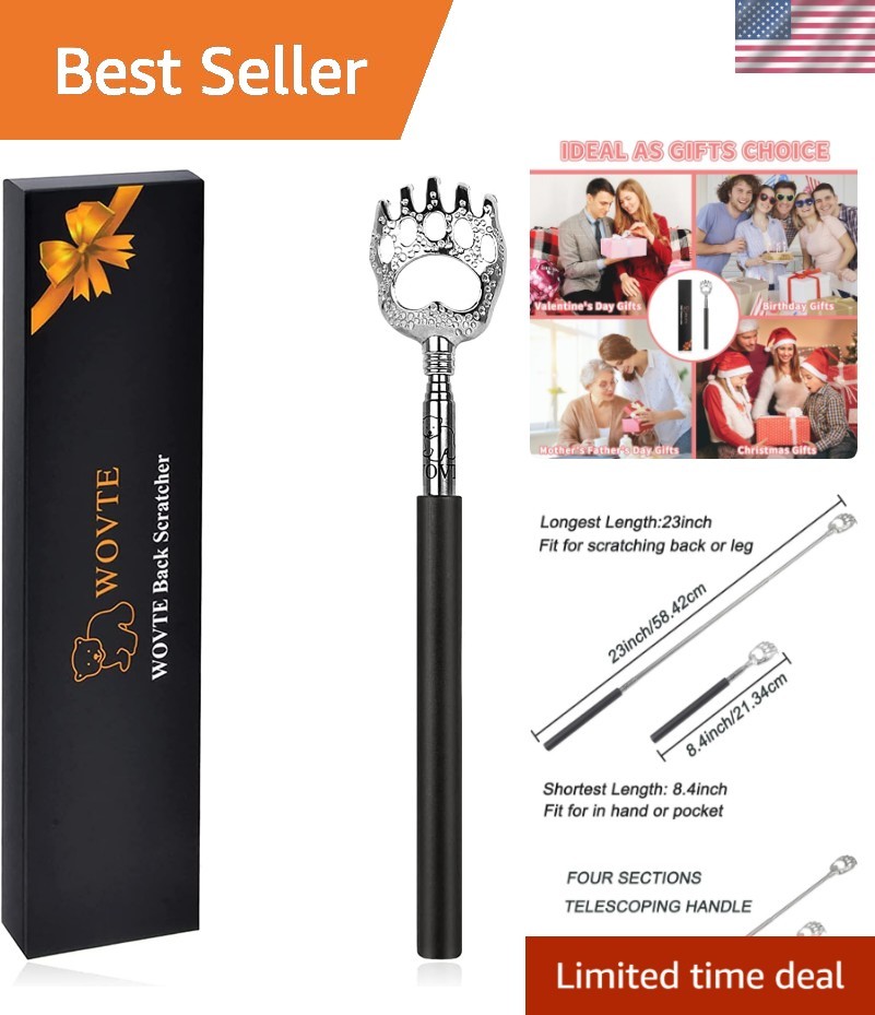 Bear Claw Extendable Back Scratcher for Men Women, Easter Basket Stuffers for...