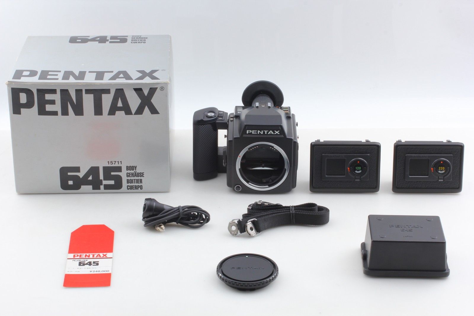 [MINT in Box] Pentax 645 Medium Format Film Camera Body 120 220 Back From JAPAN