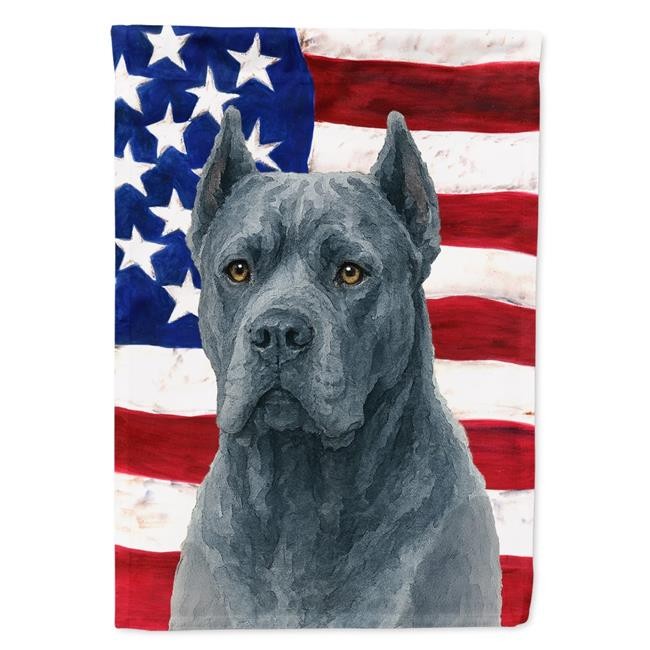 Carolines Treasures WDK6057CHF 40 x 28 in. Blue Cane Corso American Flag Hous...