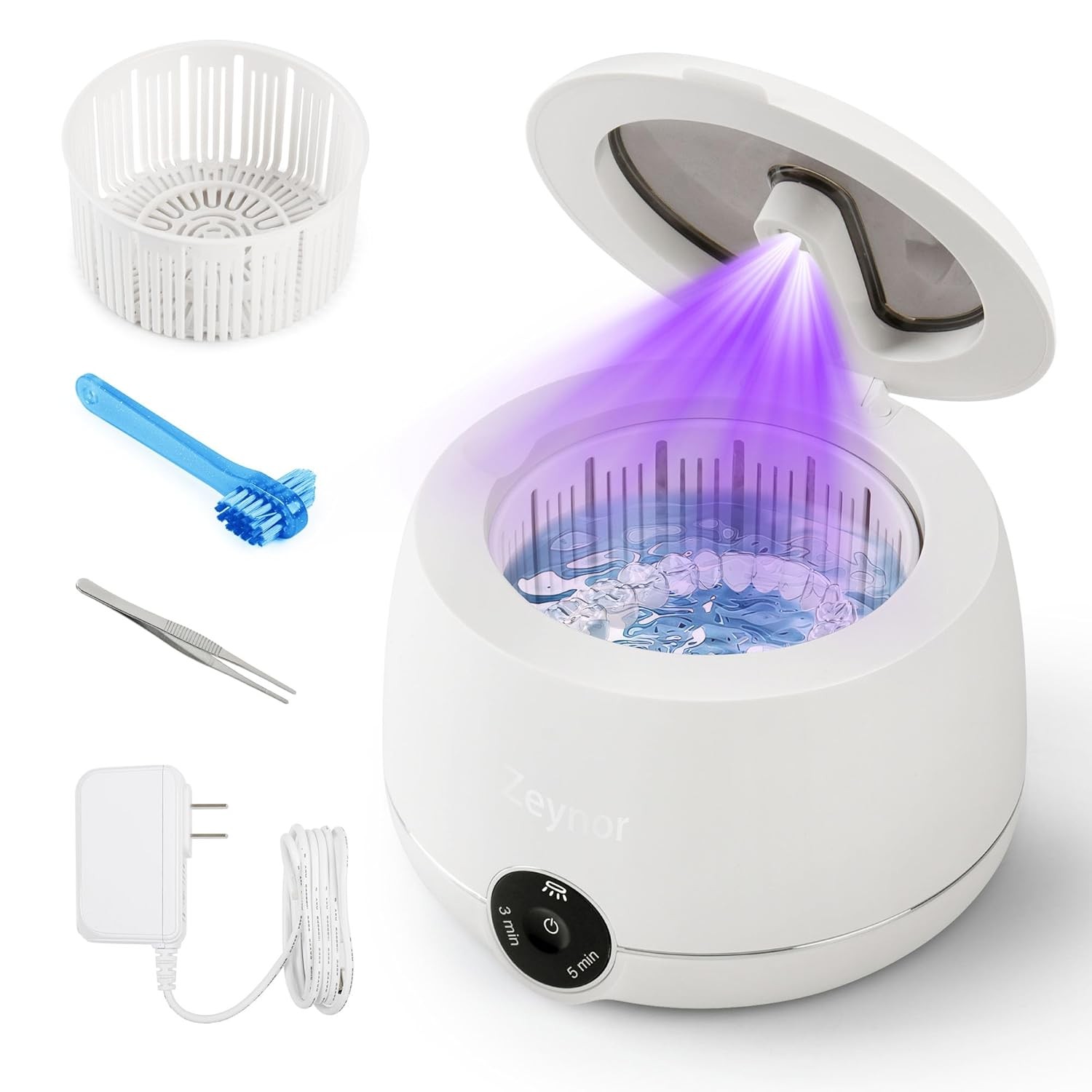 Retainer Cleaner, Jewelry Cleaner, Portable Nightguard Cleaner, Denture Cleaner 