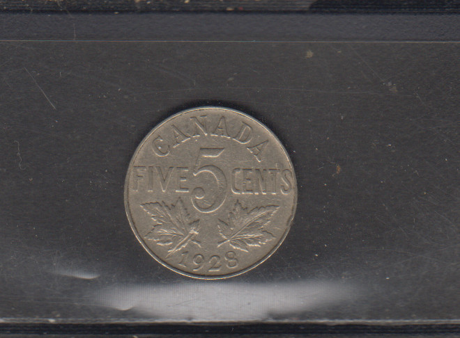CANADA 1928 /  5 CENTS   KING GEORGE V  ! FREE SHIPPING
