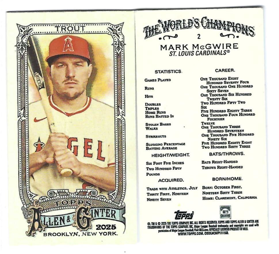 2025 Allen & Ginter LOT of 244 Base Minis No Duplication