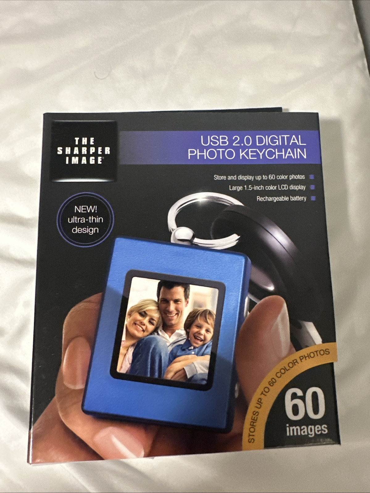 The Sharper Image USB 2.0 Photo Keychain (blue)