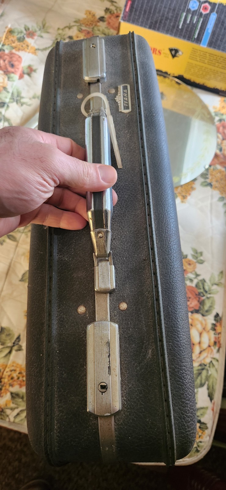 American Tourister Vintage Grey Suitcase Hard Shell Luggage