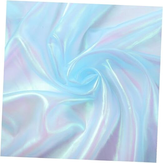 11 Yard Iridescent Fabric Organza Fabric Sheer 59 Inches Wide Rainbow Laser 