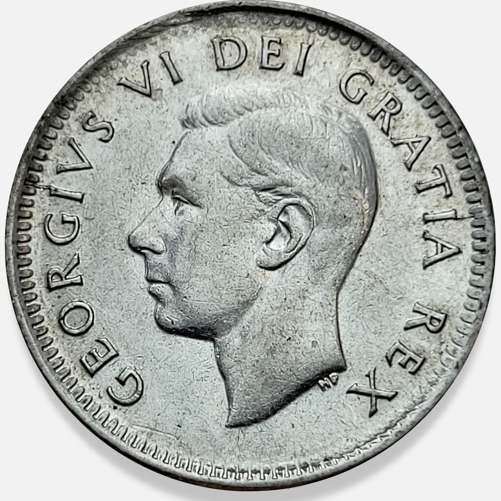 1951 Canada George VI 10 Cents Dime 80% Silver 10c Canadian #6  🇨🇦