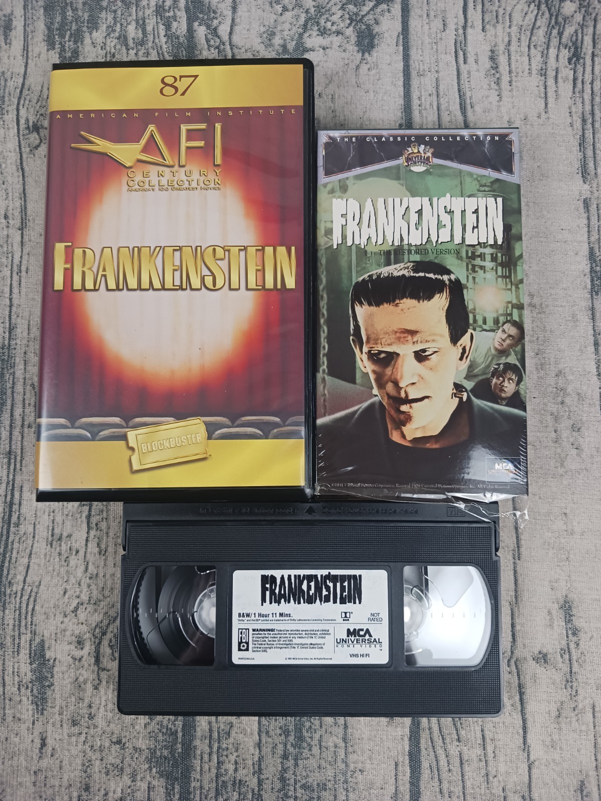 Frankenstein (VHS, BLOCKBUSTER, AFI CENTURY COLLECTION) #87 - Pre-Owned, Good 