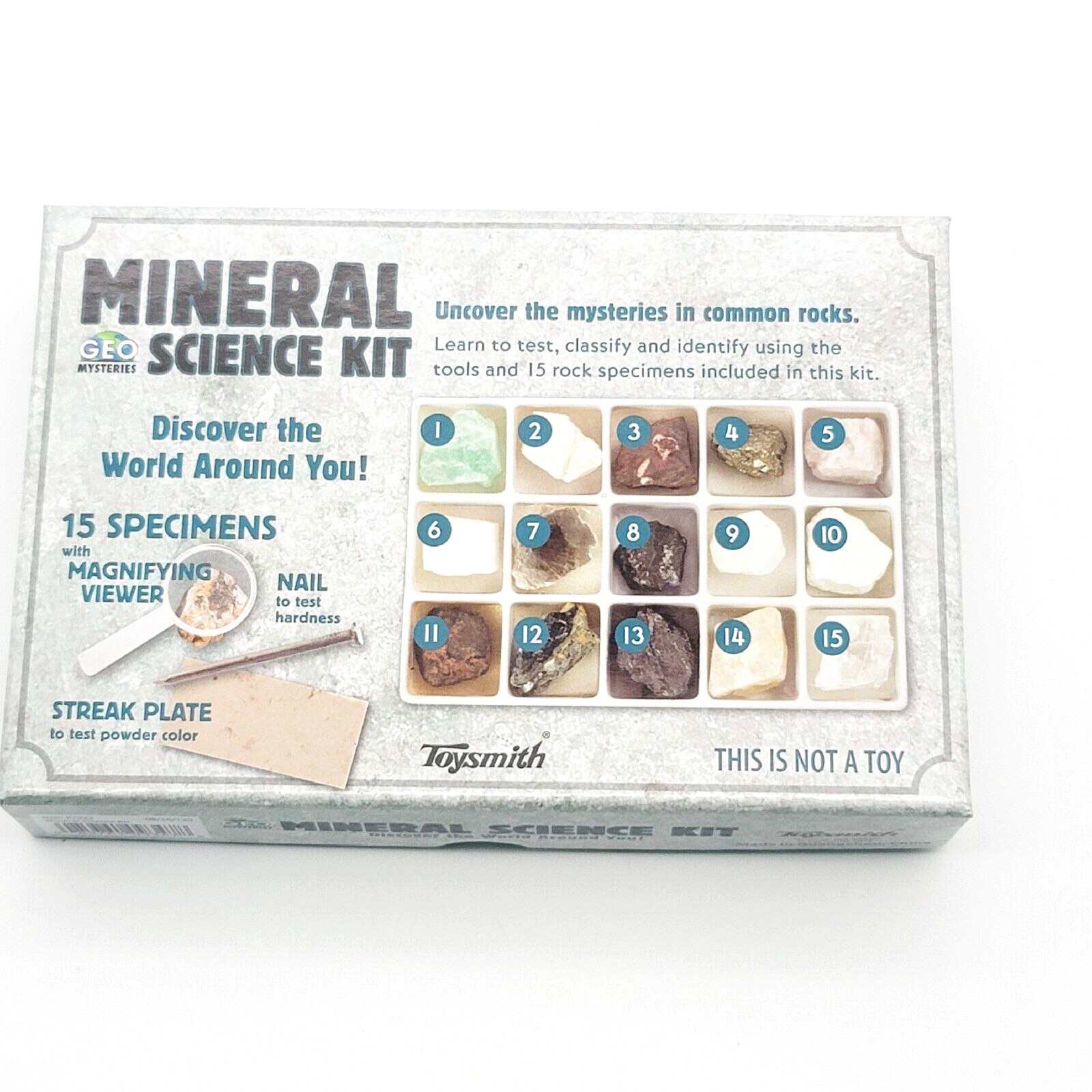 Toysmith Mineral Science Kit 15 Specimens GEO Mysteries