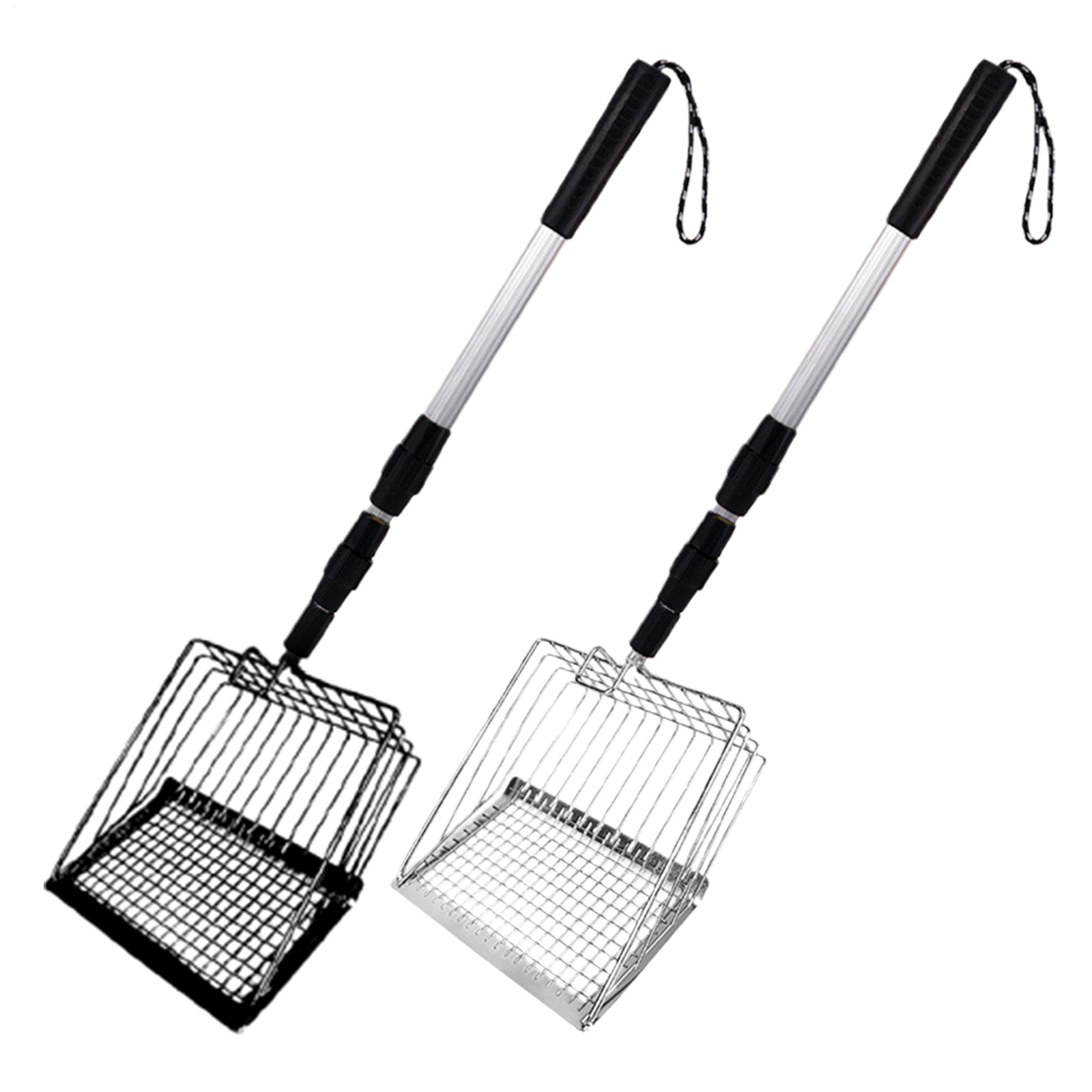 1pc Adjustable Long Handle Cat Litter Scoop Chicken Coop Scoop Sifting Shovel