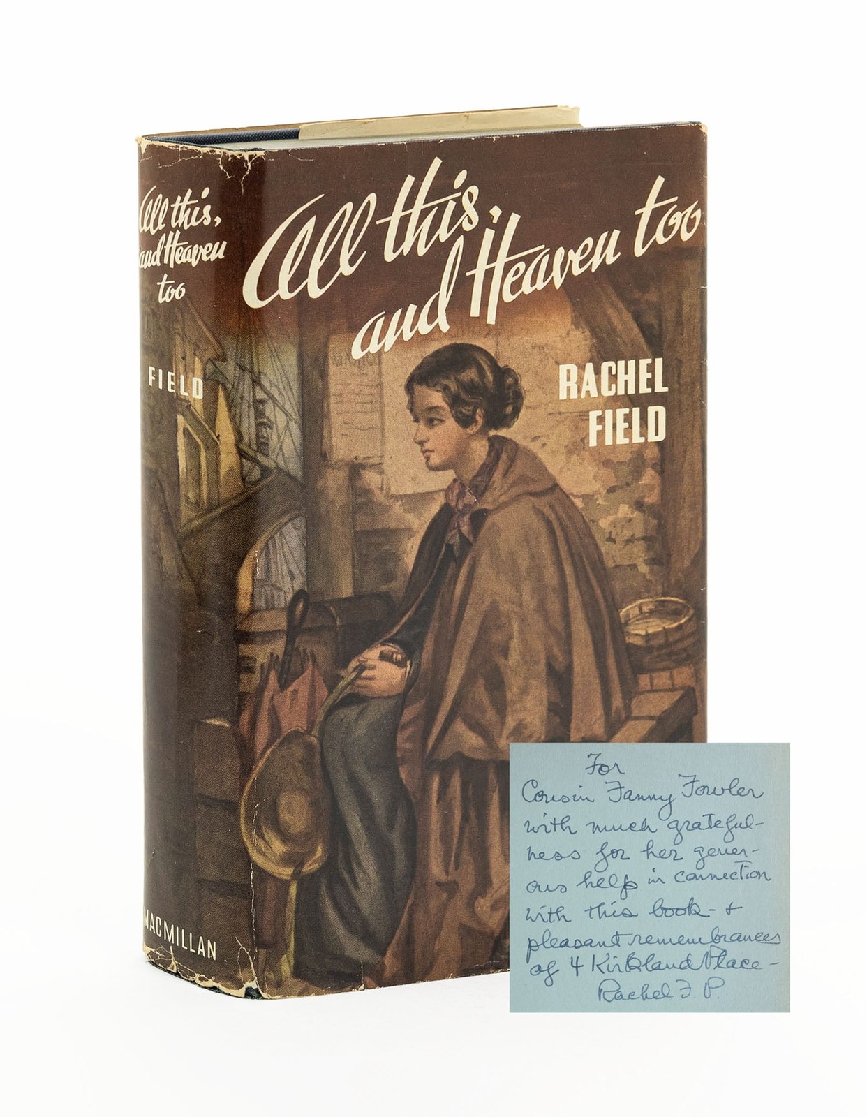 Rachel Field – All This and Heaven Too. (first edition; inscribed copy;… – 1938