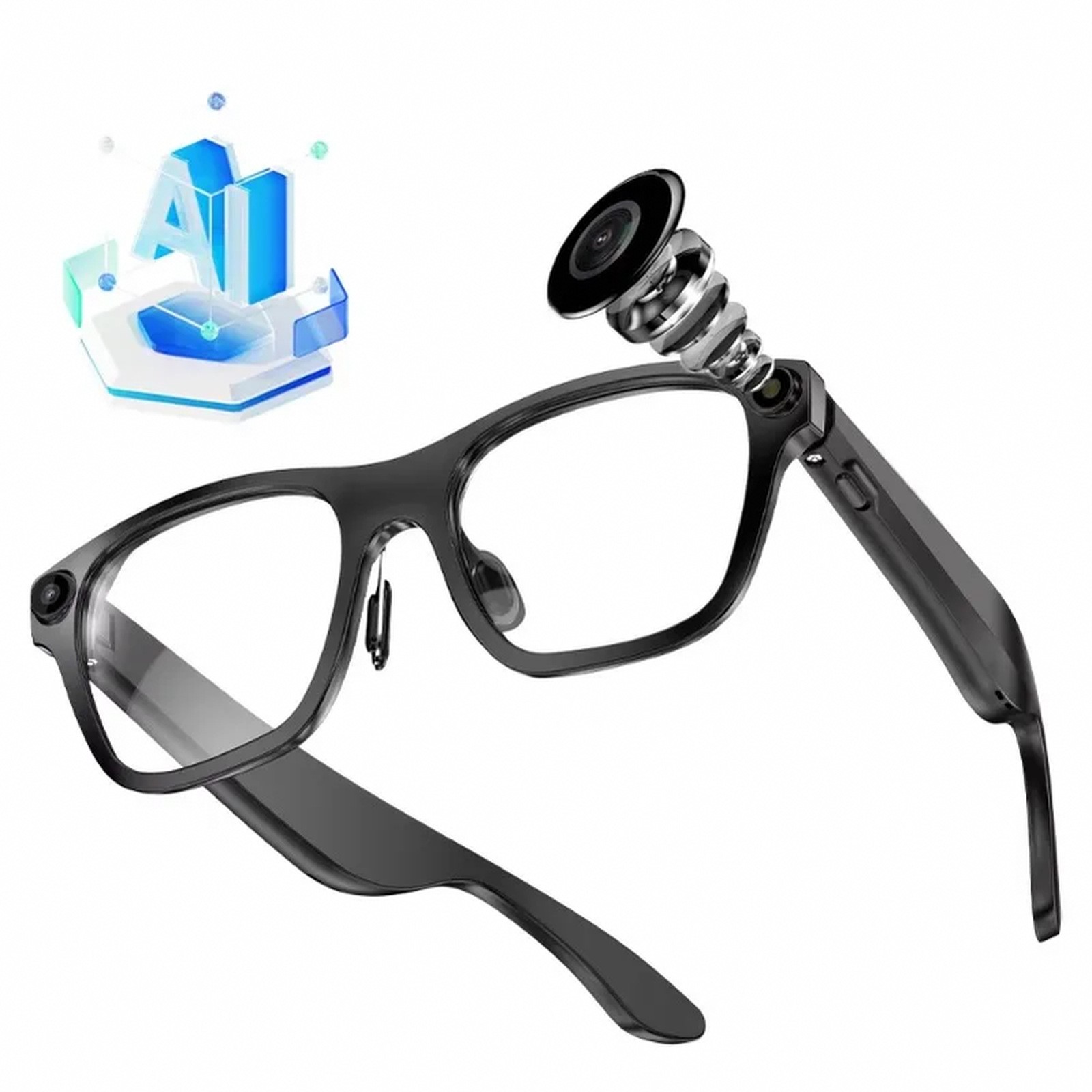 Smart Camera Glasses with AI Features – 1080P Recording, Voice Calls, Real-Time