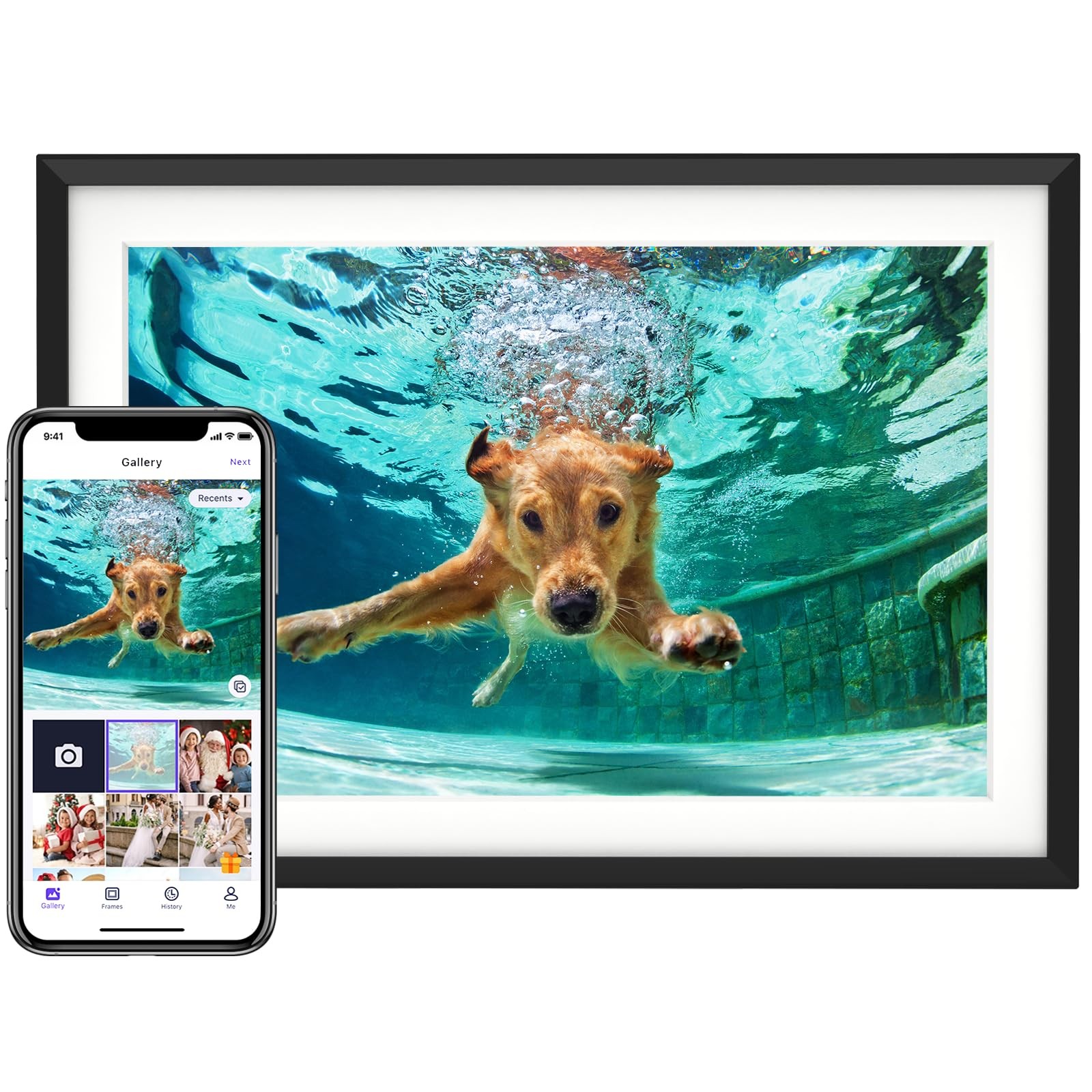 10.1'' Digital Picture Frame with 32GB Storage, Digital Photo Frame with 1280...
