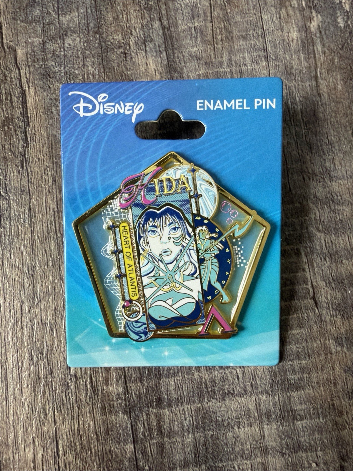 Disney Boxlunch Pin Monogram Princess Kida Heart of Atlantis Stained Glass
